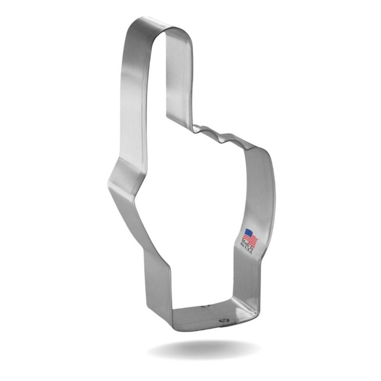 Foam Finger Cookie Cutter 4.5", CookieCutter.com, Tin Plated Steel, Handmade in the USA